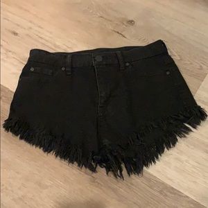 Black Frayed Jean Shorts!!